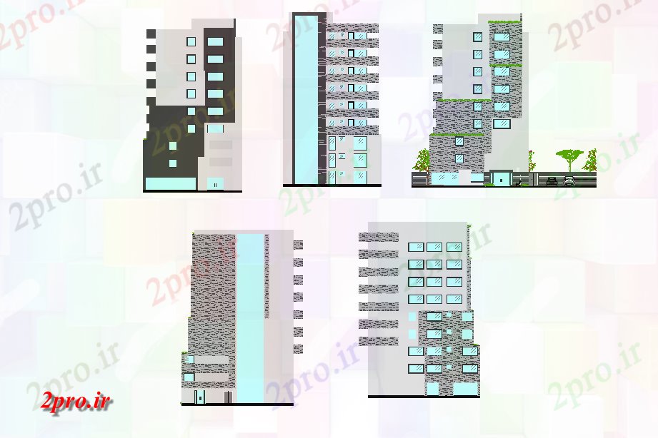 دانلود نقشه مسکونی  ، ویلایی ، آپارتمان  این  مشخص آپارتمان   طراحی بخش جزئیات   (کد166380)