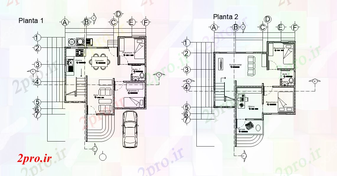دانلود نقشه مسکونی ، ویلایی ، آپارتمان x12m طرحی تقدیر دفتر خانه 8 در 10 متر (کد166455)