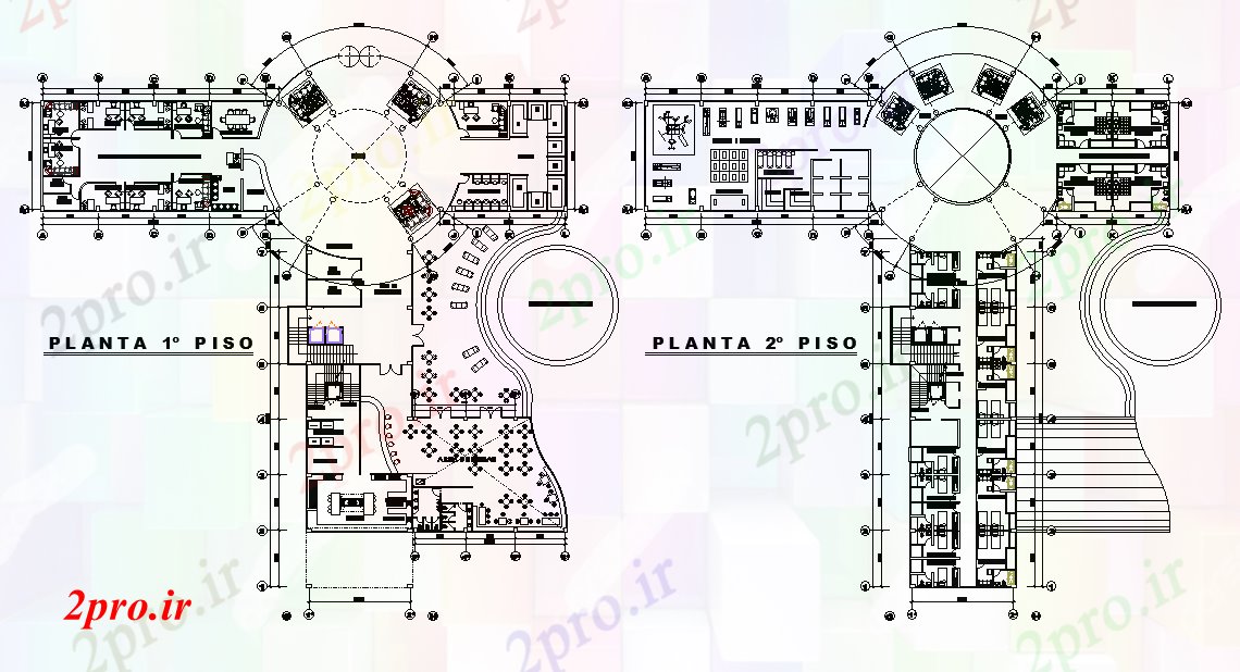 دانلود نقشه هتل - رستوران - اقامتگاه معماری هتل طرحی طبقه اتوکد 11 در 14 متر (کد166485)