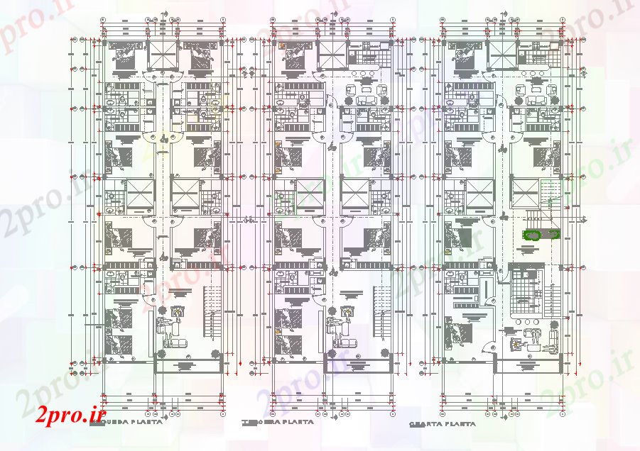 دانلود نقشه هتل - رستوران - اقامتگاه میدان هتل متر اتاق های خواب طرحی طبقه نشیمن 8 در 24 متر (کد166502)