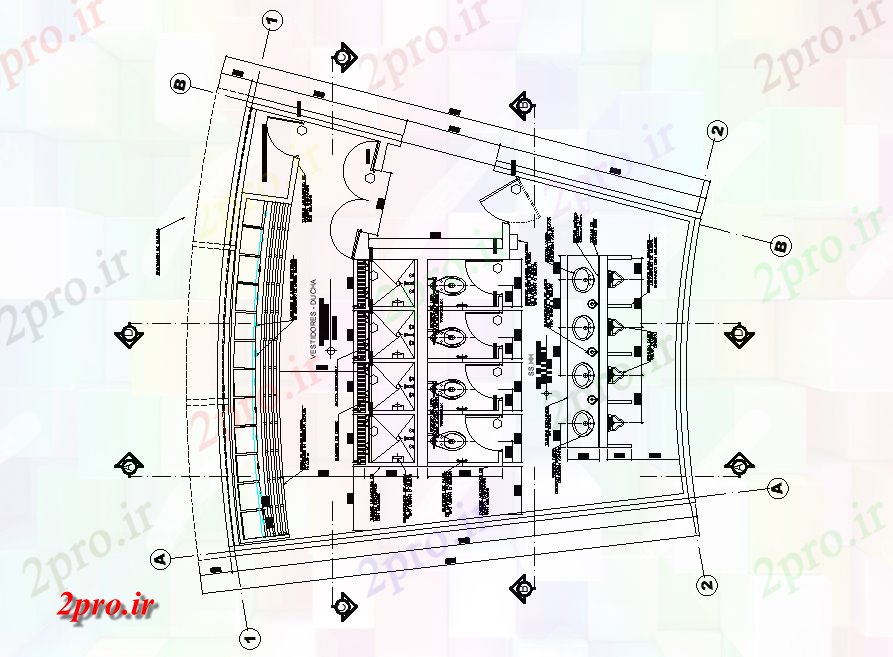 دانلود نقشه جزئیات داخلی طبقه توالت طرحی جزئیات    (کد166511)