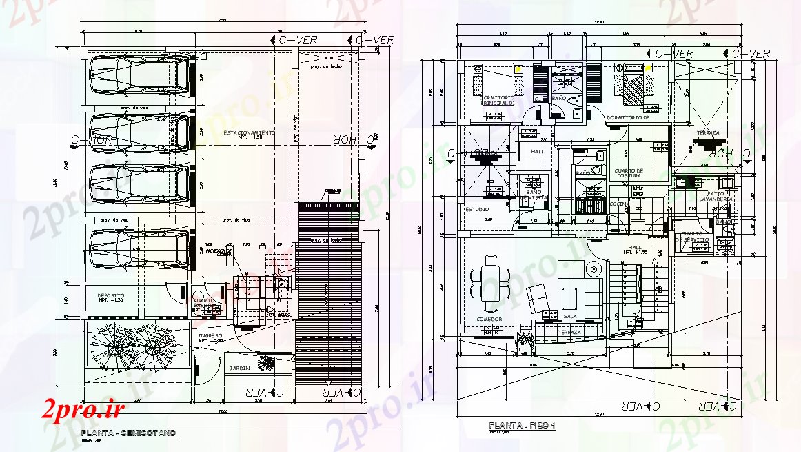 دانلود نقشه مسکونی  ، ویلایی ، آپارتمان  X12 متر آپارتمان   نمونه   (کد166529)