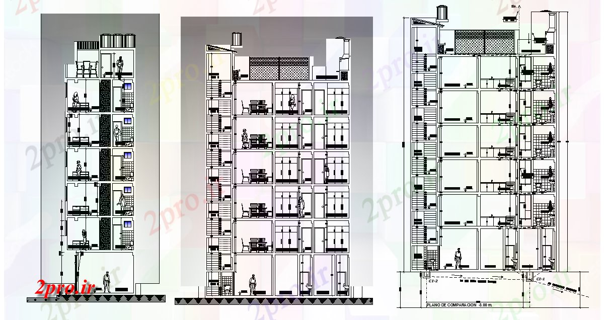 دانلود نقشه مسکونی  ، ویلایی ، آپارتمان  این   جدا آپارتمان   طراحی بخش جزئیات   (کد166531)
