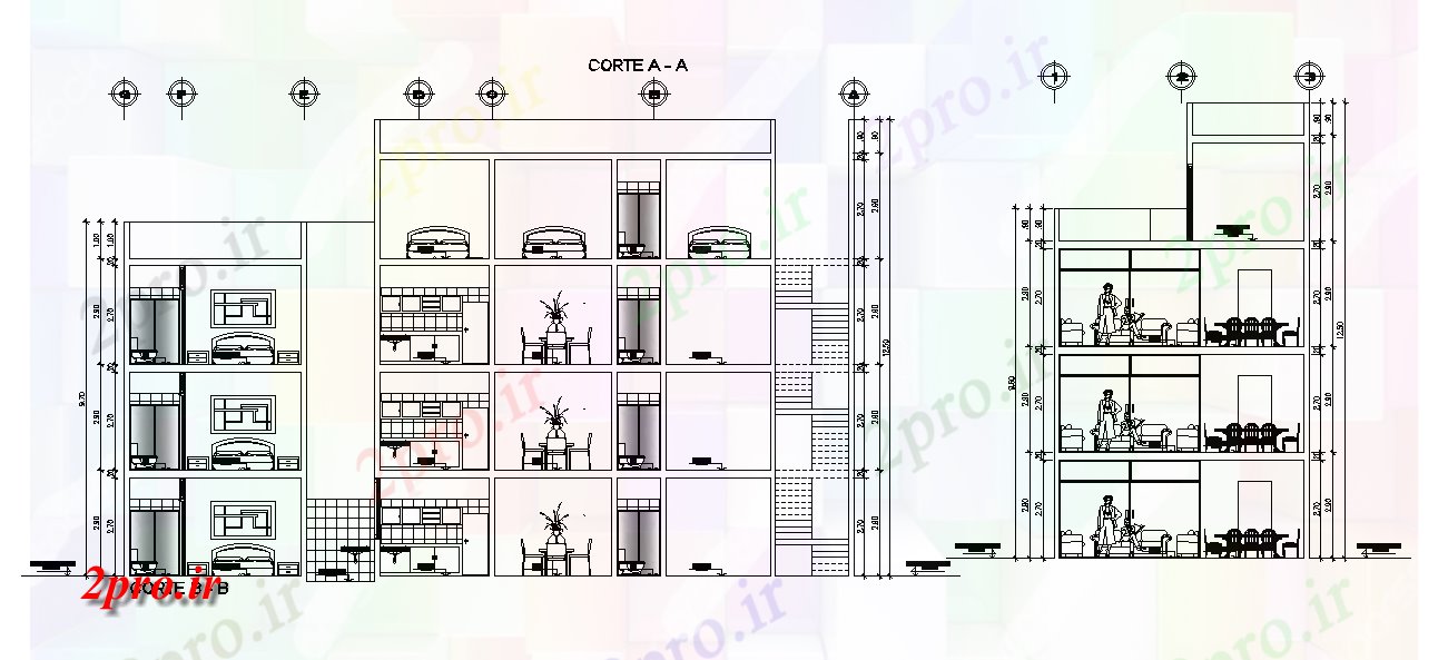 دانلود نقشه مسکونی  ، ویلایی ، آپارتمان  این اتوکد ارائه  طراحی بخش آپارتمان   طراحی جزئیات   (کد166625)