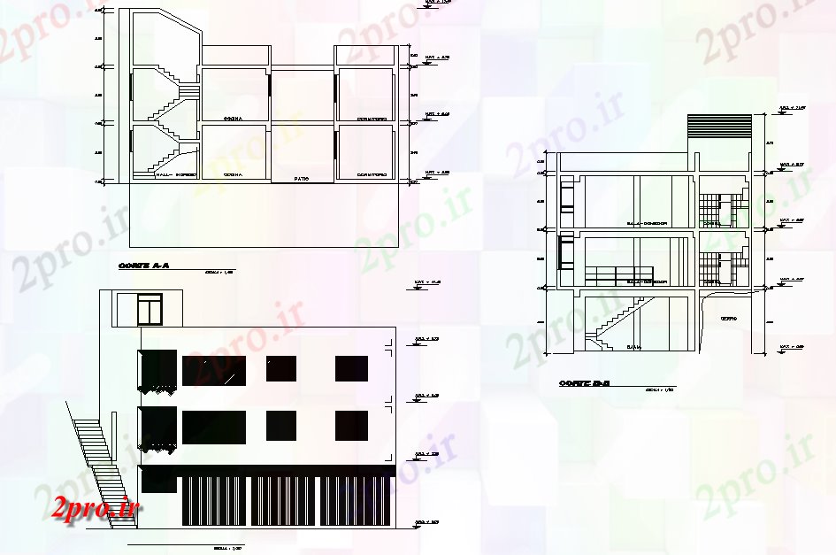 دانلود نقشه مسکونی  ، ویلایی ، آپارتمان  طراحی جزئیات بخش آپارتمان     (کد166657)