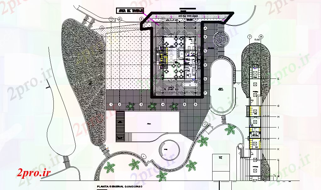 دانلود نقشه هتل - رستوران - اقامتگاه طرحی معماری رستوران 14 در 19 متر (کد166661)