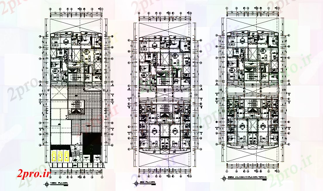 دانلود نقشه مسکونی  ، ویلایی ، آپارتمان  X60 متر آپارتمان   طراحی 2 BHK خانه  (کد166714)