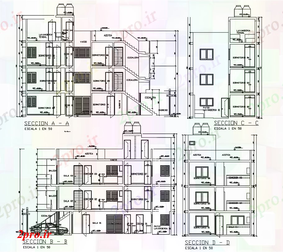 دانلود نقشه مسکونی  ، ویلایی ، آپارتمان  متر مربع آپارتمان   ساختمان بخش نشیمن  (کد166748)