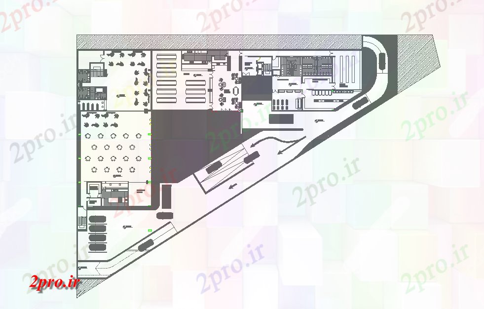 دانلود نقشه هتل - رستوران - اقامتگاه طراحی رستوران های تعریف اتوکد 10 در 18 متر (کد166808)