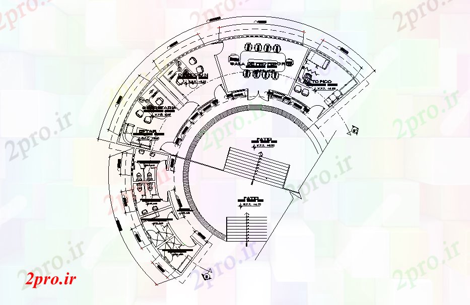 دانلود نقشه ساختمان اداری - تجاری - صنعتی شرکت ساختمان اداری 28 در 41 متر (کد166814)