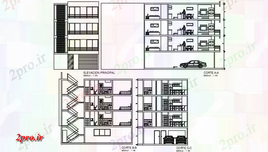 دانلود نقشه مسکونی  ، ویلایی ، آپارتمان  طراحی جزئیات بخش آپارتمان      (کد166862)