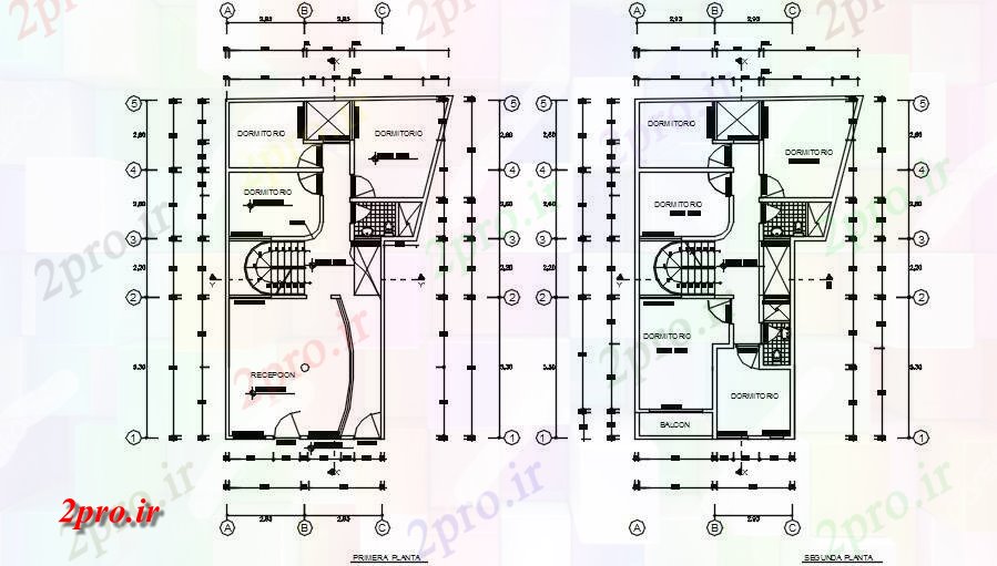 دانلود نقشه خانه های کوچک ، نگهبانی ، سازمانی - طرحی طبقه خانه 8 در 13 متر (کد166915)