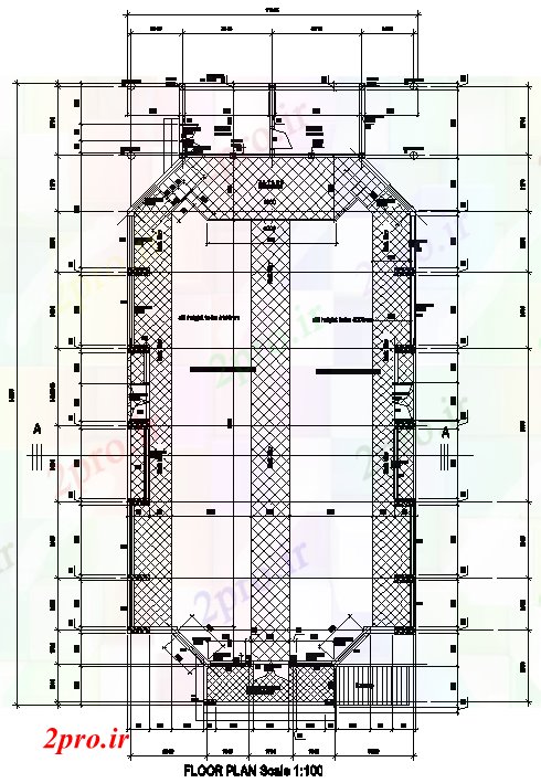 دانلود نقشه کلیسا - معبد - مکان مذهبی کلیسای طبقه تفسیر مقیاس   (کد166935)