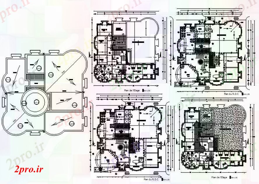 دانلود نقشه باشگاه طرحی محل باشگاه وانجمن 22 در 22 متر (کد166960)