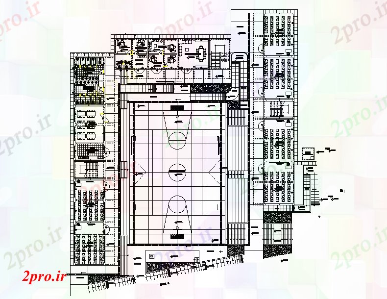 دانلود نقشه دانشگاه ، آموزشکده ، موسسه - طرحی معماری دانشگاه ، آموزشکده 7 در 20 متر (کد167260)