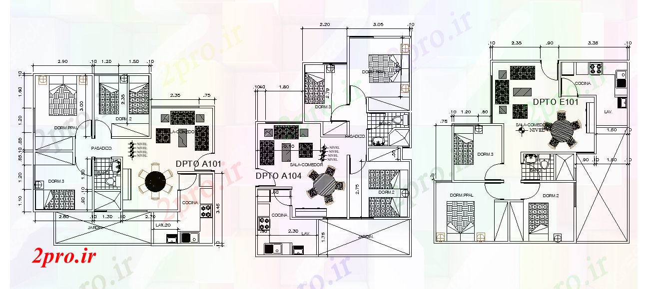 دانلود نقشه مسکونی  ، ویلایی ، آپارتمان  هر برنامه خانه طرحی ساختمان آپارتمان   66x44m  اتوکد  رسم   (کد167315)