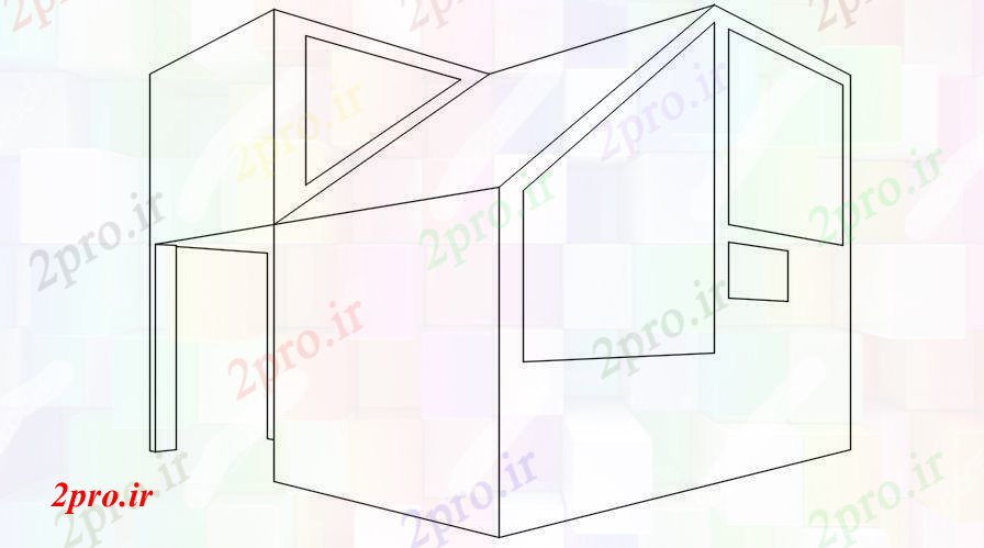 دانلود نقشه خانه های کوچک ، نگهبانی ، سازمانی -  تریدی بلوک طرحی خانه     (کد167465)