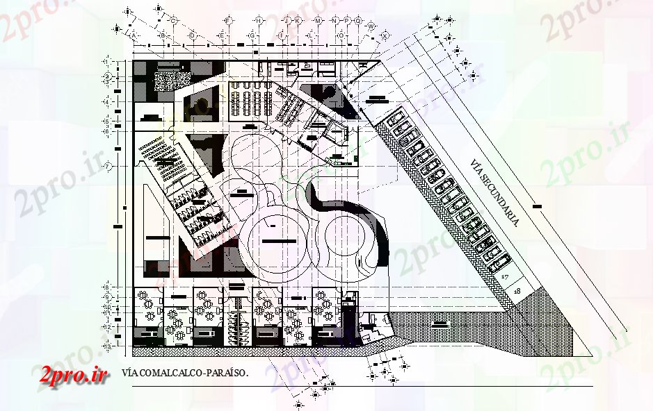 دانلود نقشه باغ طرحی باغ بچه اتوکد ارائه 13 در 53 متر (کد167614)