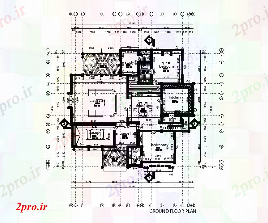 دانلود نقشه مسکونی ، ویلایی ، آپارتمان x17m زمین طرحی خانه طبقه 16 در 17 متر (کد167671)