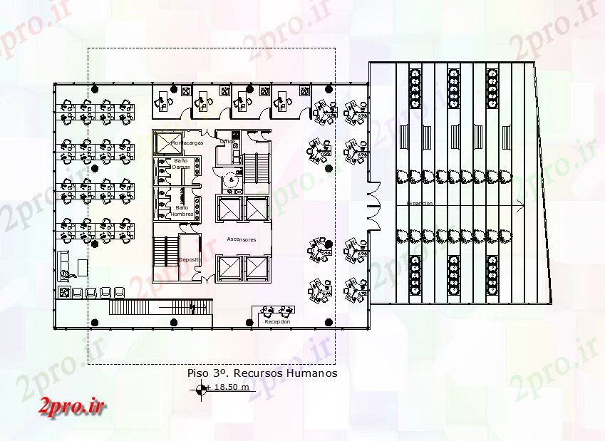 دانلود نقشه هتل - رستوران - اقامتگاه طرحی رستوران ارائه اتوکد 6 در 11 متر (کد167672)