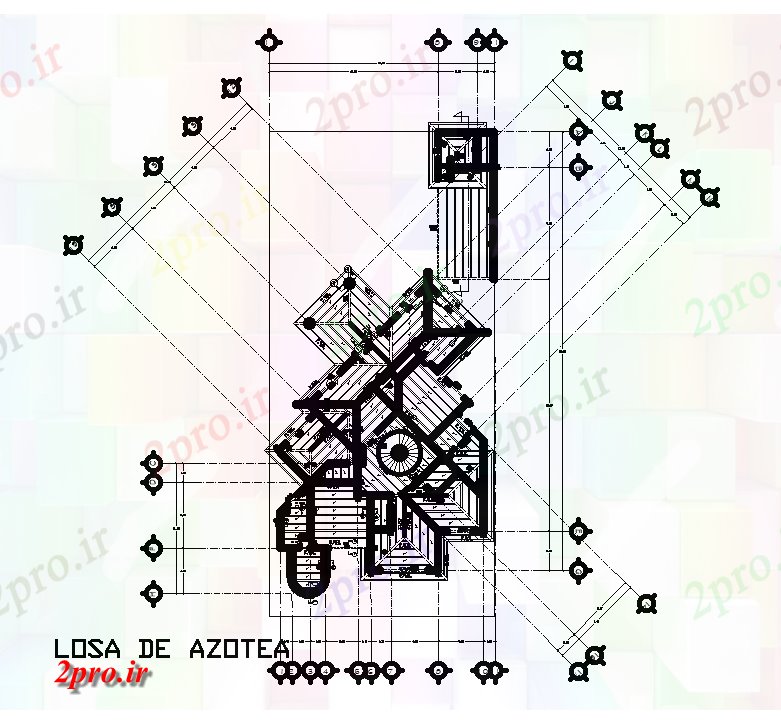 دانلود نقشه قالب اسکلت فلزی  طراحی جزئیات سقف مندرج  طراحی خودکار        (کد167707)