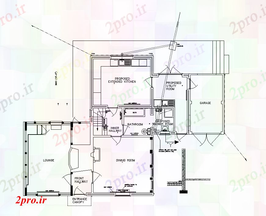 دانلود نقشه خانه های کوچک ، نگهبانی ، سازمانی - ویلایی طرحی طبقه جزئیات طراحی ارائه 11 در 16 متر (کد167798)