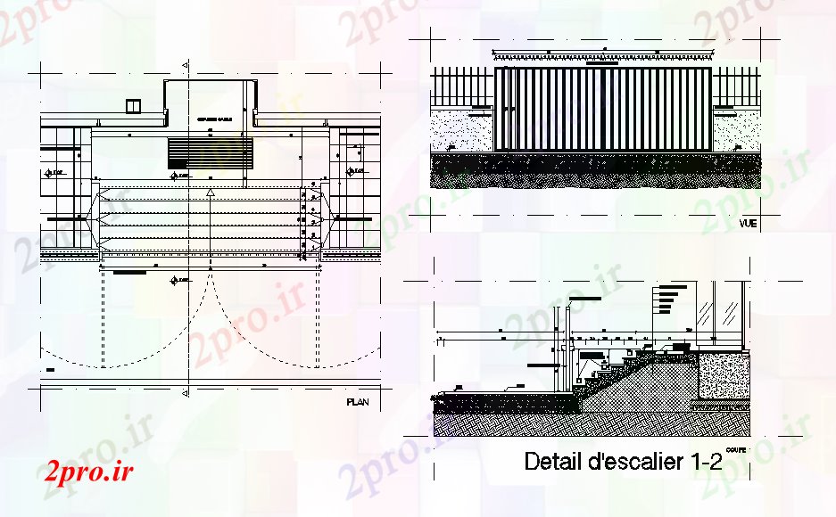 دانلود نقشه جزئیات ساخت و ساز مرکب دیوار کشویی دروازه طرحی و نما Design  (کد167896)