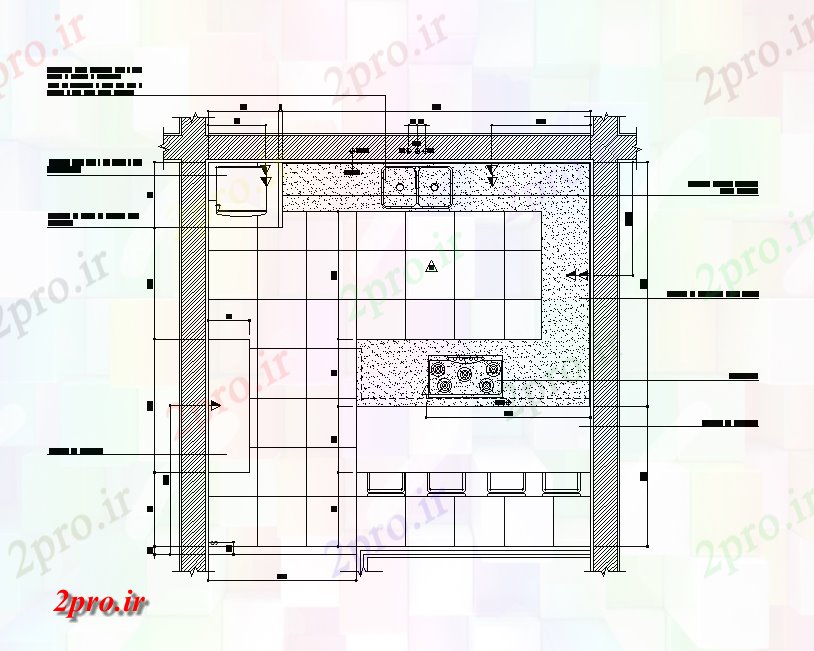 دانلود نقشه آشپزخانه شربت خانه جزئیات طرحی آشپزخانه طراحی   ارائه   (کد168004)