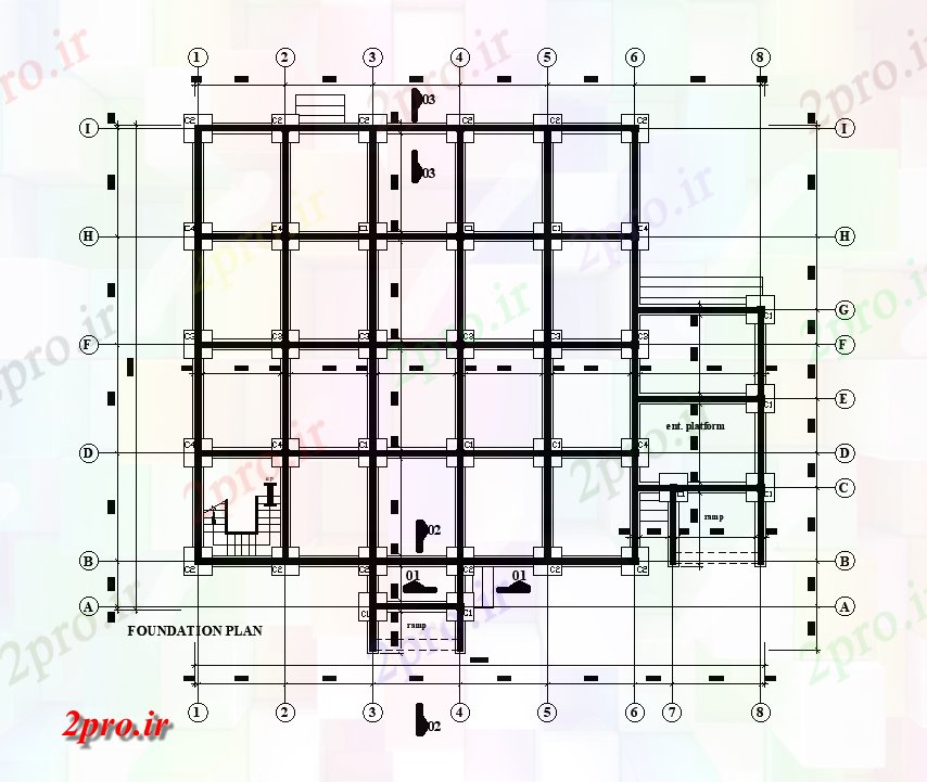دانلود نقشه کارخانه صنعتی  ، کارگاه طرحی بنیاد از طرحی کارگاه 14x19m   (کد168132)