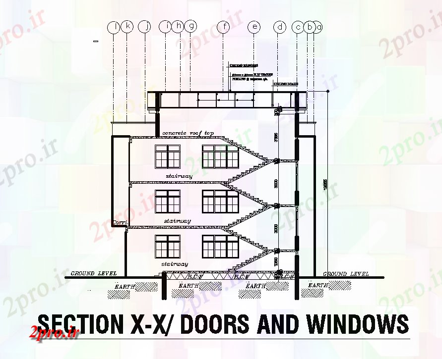 دانلود نقشه جزئیات طراحی در و پنجره   بخش درب و پنجره برای طرحی آپارتمان   23x14m   (کد168176)