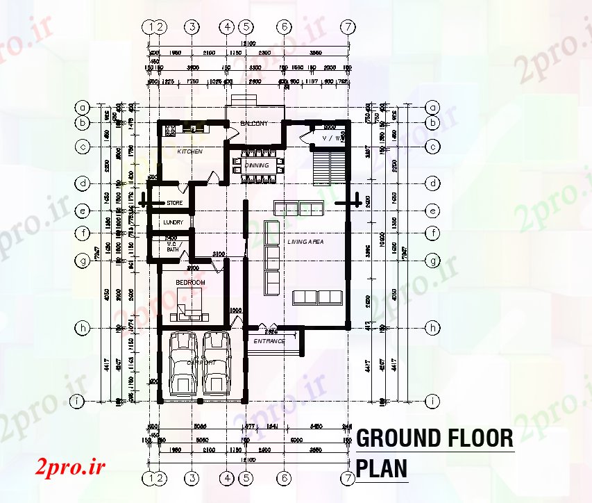 دانلود نقشه مسکونی ، ویلایی ، آپارتمان طرحی خانه 12x18m noiw 12 در 17 متر (کد168248)