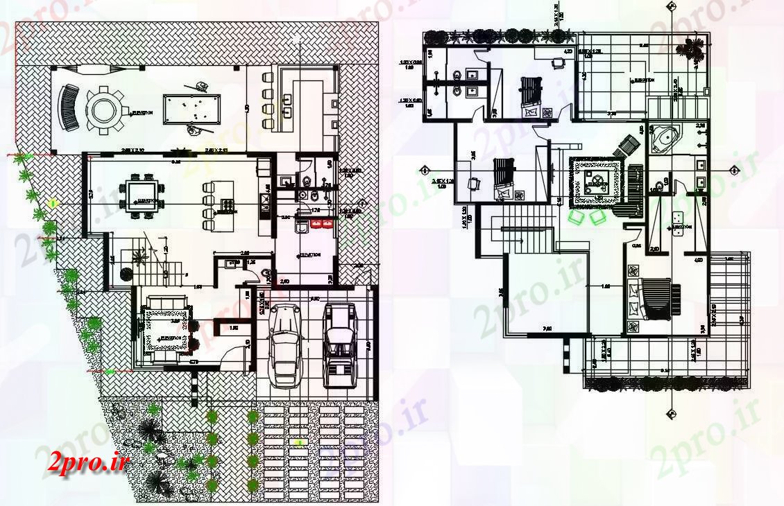 دانلود نقشه مسکونی ، ویلایی ، آپارتمان مسکن معماری طرحی طبقه 14 در 15 متر (کد168424)