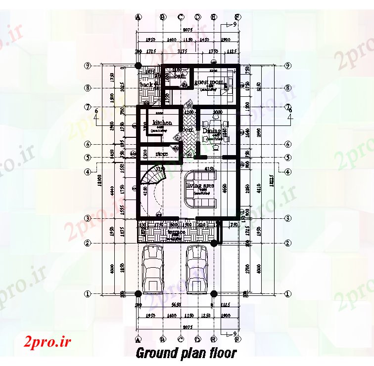 دانلود نقشه مسکونی ، ویلایی ، آپارتمان x19m طرحی خانه طبقه همکف 8 در 12 متر (کد168455)