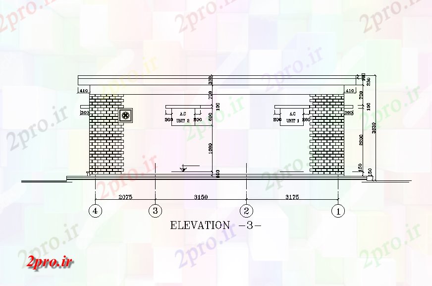 دانلود نقشه طراحی جزئیات ساختار در سمت چپ این کار آجر ساختمان اتاق نگهبانی   (کد168563)