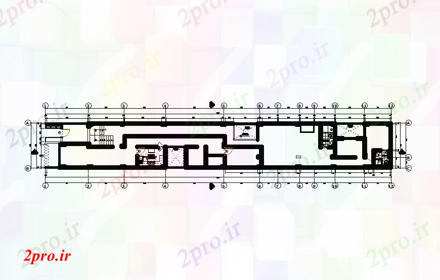 دانلود نقشه مسکونی  ، ویلایی ، آپارتمان  x5m اول طرحی آپارتمان   طبقه   (کد168600)