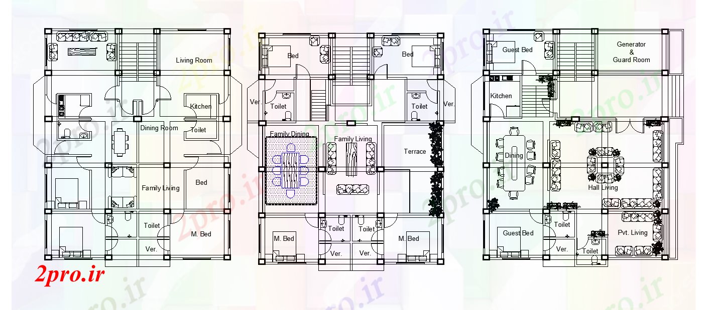 دانلود نقشه مسکونی ، ویلایی ، آپارتمان x14m طرحی خانه معماری 11 در 14 متر (کد168650)