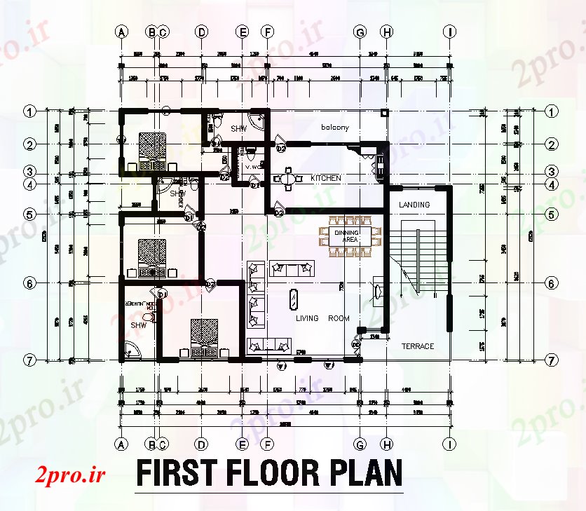 دانلود نقشه مسکونی  ، ویلایی ، آپارتمان  x13m اولین طرحی خانه طبقه   اتوکد  (کد168660)