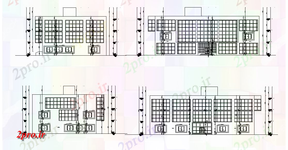 دانلود نقشه مسکونی  ، ویلایی ، آپارتمان  G + 2 آپارتمان   ساخت و ساز نما  اتوکد  (کد168703)