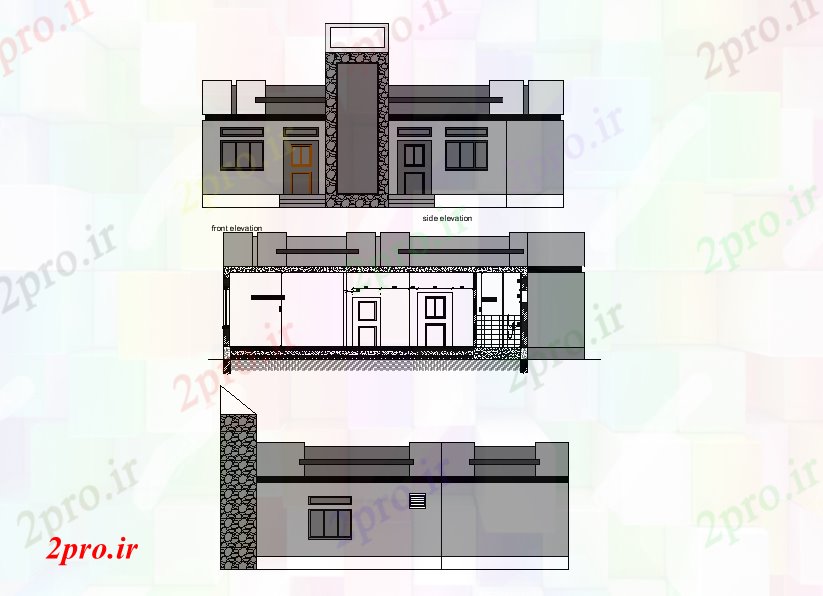 دانلود نقشه مسکونی  ، ویلایی ، آپارتمان  نماات ساختمان خانه   (کد168709)