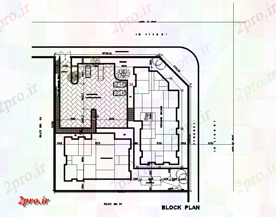 دانلود نقشه مسکونی  ، ویلایی ، آپارتمان  طرحی سایت از طرحی خانه 30x14m   (کد168868)