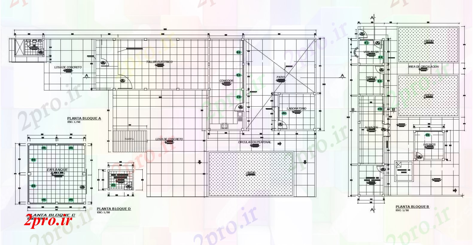 دانلود نقشه ساختمان اداری - تجاری - صنعتی معماری دفتر طرحی طبقه اتوکد 10 در 34 متر (کد168872)