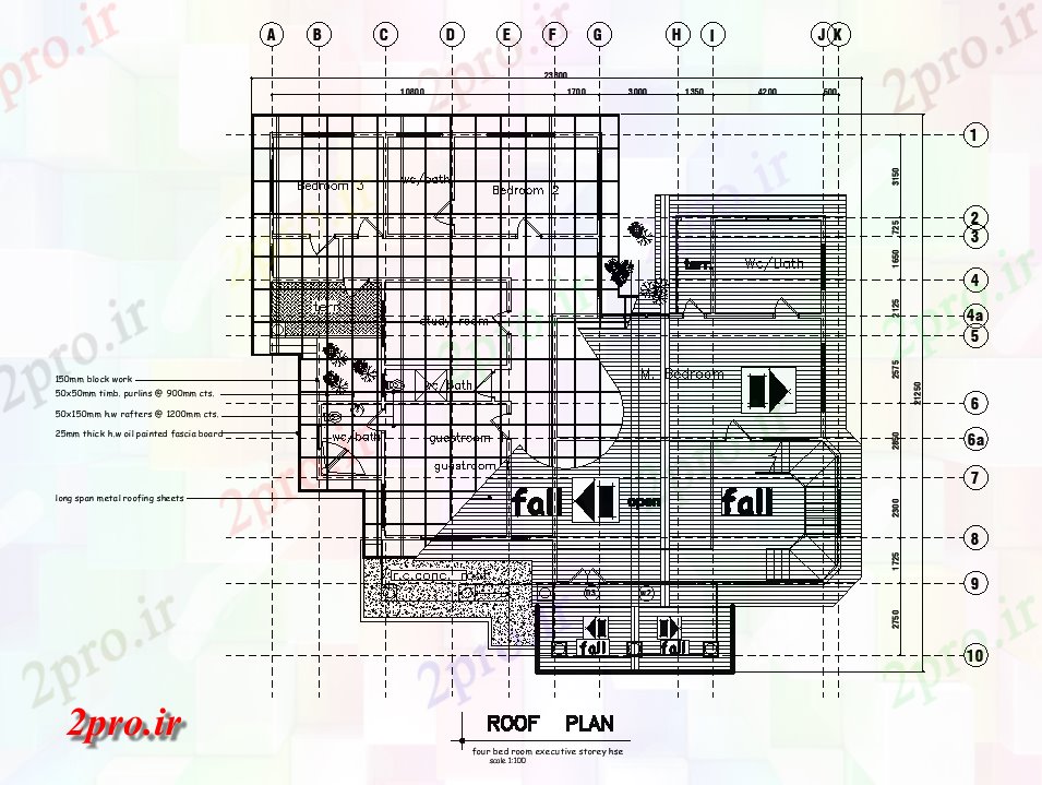 دانلود نقشه مسکونی  ، ویلایی ، آپارتمان  طرحی سقف طرحی خانه 22x20m   (کد168898)
