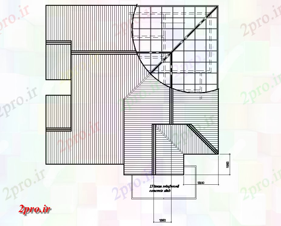 دانلود نقشه خانه های کوچک ، نگهبانی ، سازمانی - طرحی سقف از طرحی ویلا های لوکس   (کد168920)