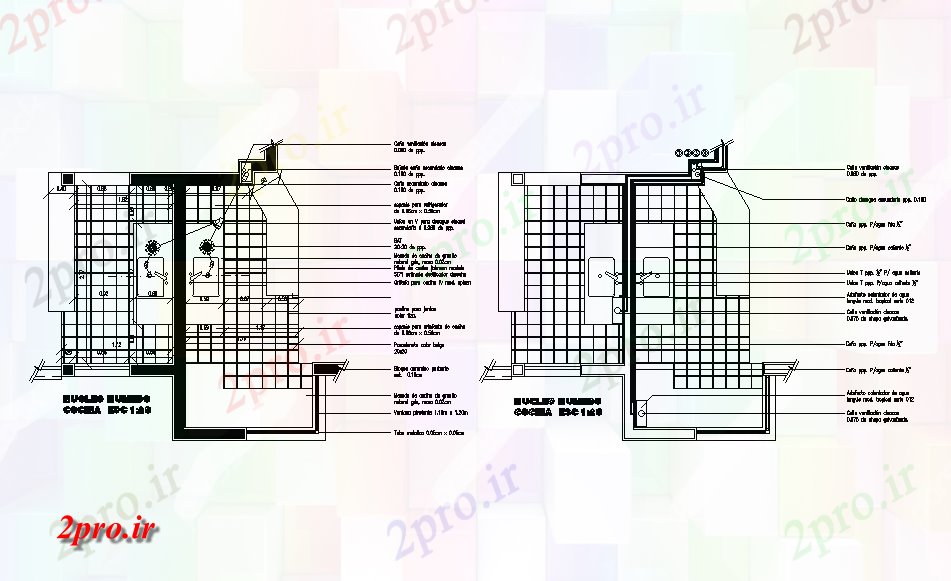 دانلود نقشه سرویس بهداشتی - دستشویی  رسم جزئیات پوشش کف از هم جدا توالت (کد169124)