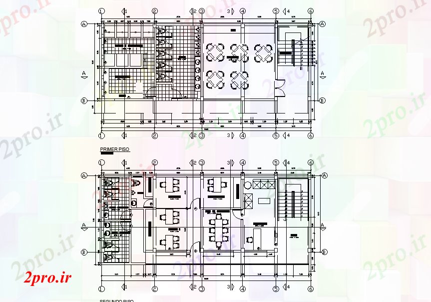 دانلود نقشه ساختمان اداری - تجاری - صنعتی طرحی دفتر 16x7m 6 در 17 متر (کد169165)