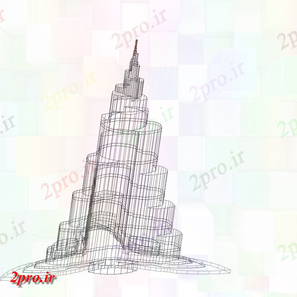 دانلود تری دی برج خلیفه دبی (کد20025)