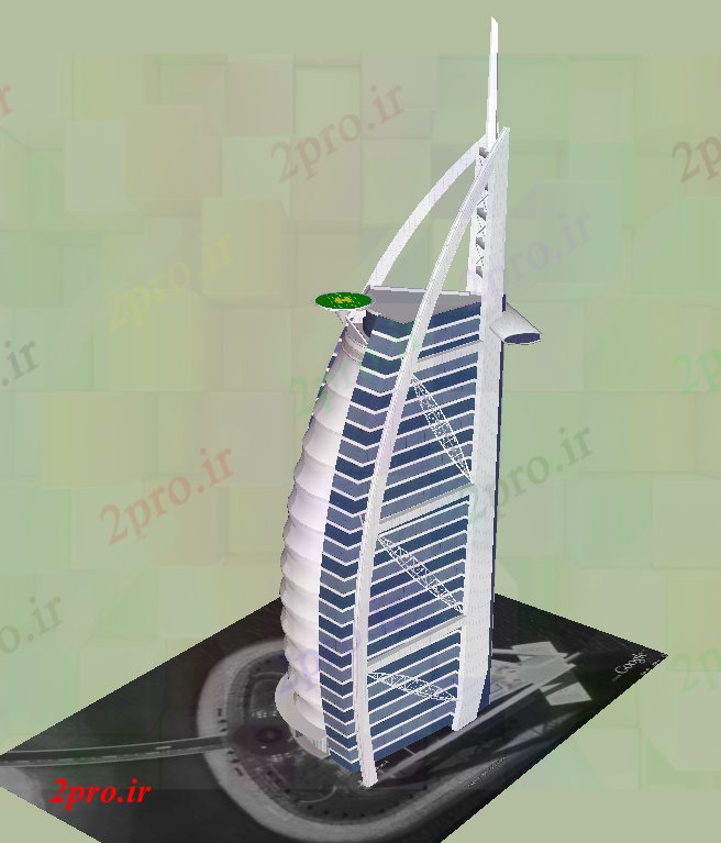 دانلود تری دی D هتل برج عرب کد (کد20180)