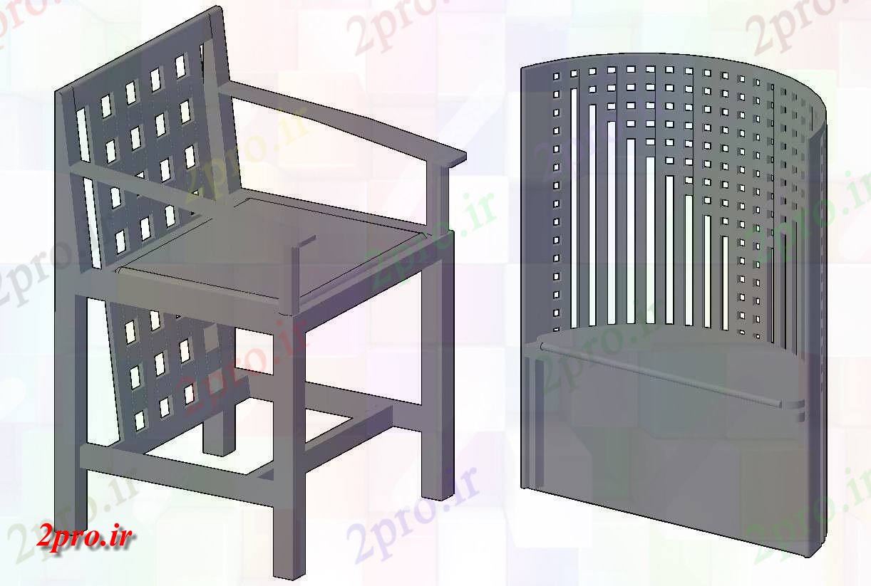 دانلود تری دی  رایگان دانلود اتوکد D طراحی  از صندلی و صندلی دلار کانادا فرمت فایل. کد  (کد20220)