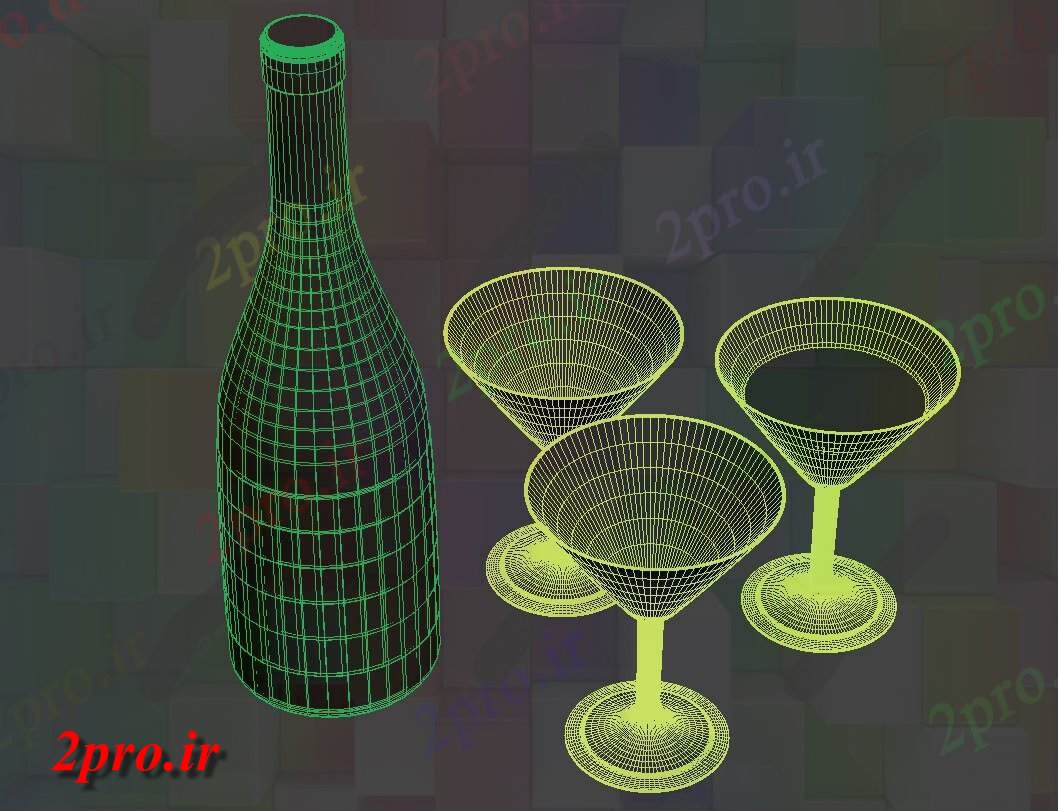 دانلود تری دی  رایگان دانلود شربت بطری و شیشه ای در D MAX فایل کد  (کد20252)