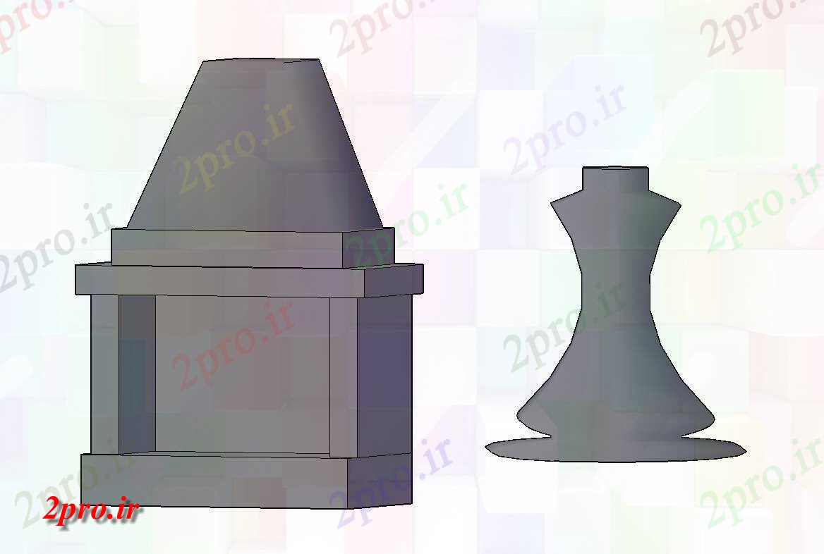 دانلود تری دی  D dwg نشیمن معبد کوچک طراحی رایگان دانلود کد  (کد20289)